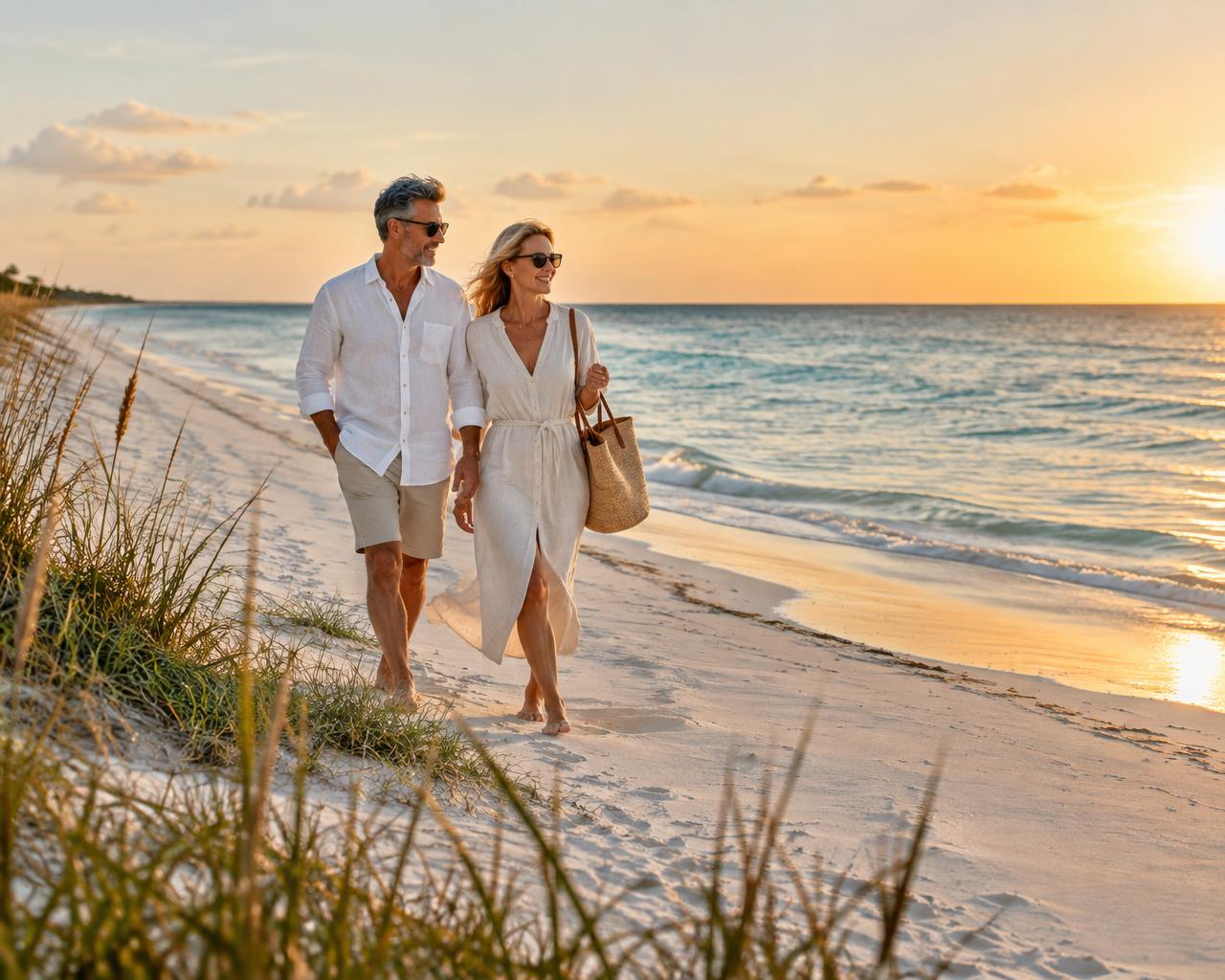 Couple enjoying a Southwest Florida beach